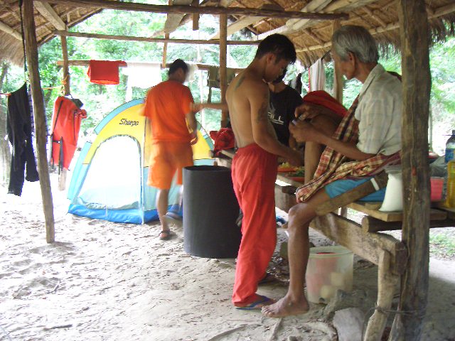 Preparing Dinner by Sa'dan River Side.